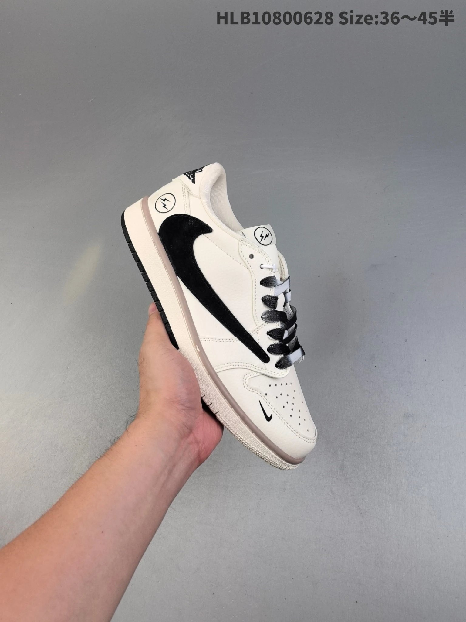 Air Jordan Low Black White Leather Sneakers