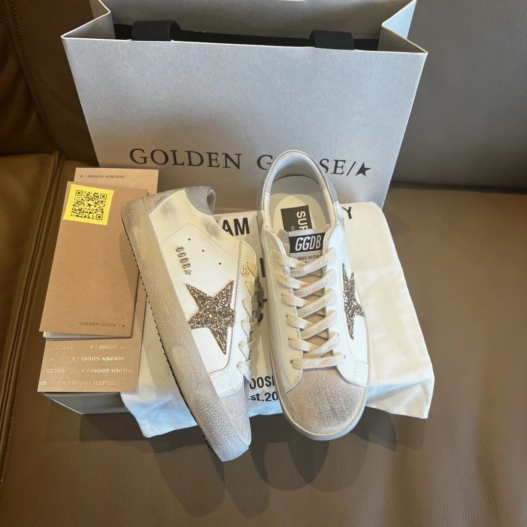 Golden Goose Glitter Star Women’s Leather Sneakers