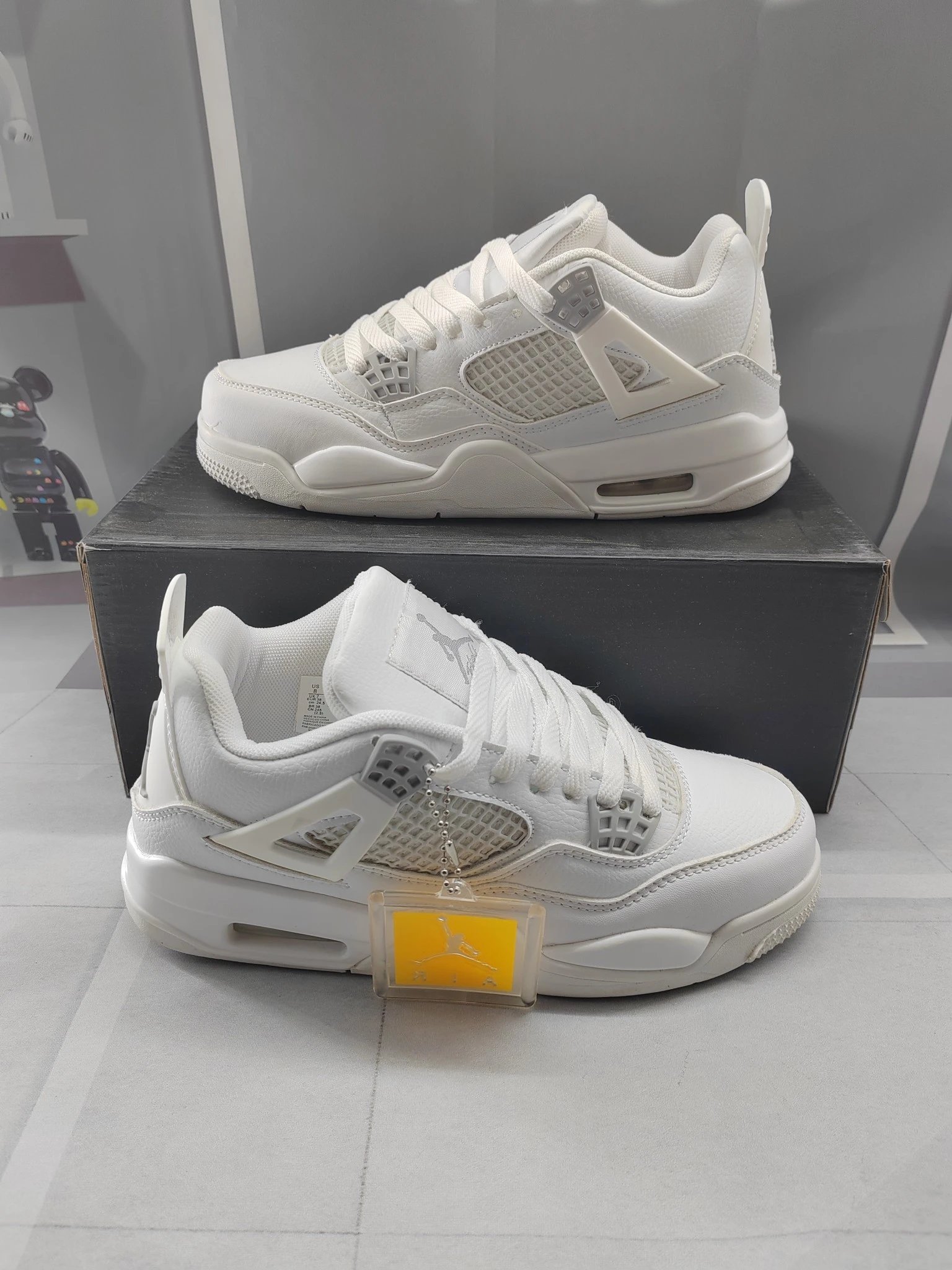 Air Jordan Men’s White Leather Basketball Sneakers