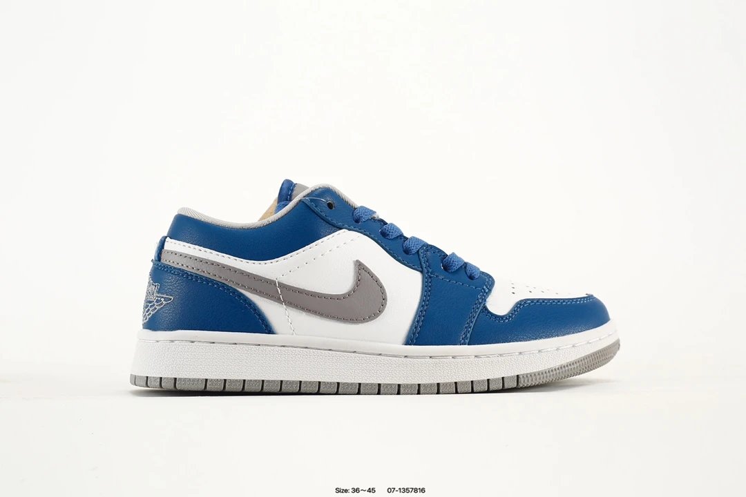 Air Jordan Low Blue White Gray Sneakers