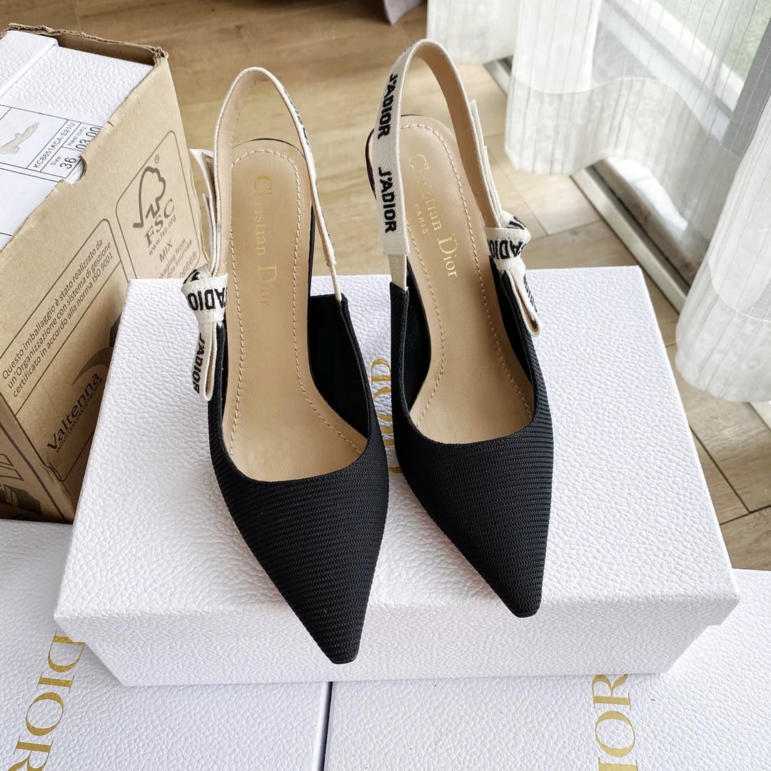 Dior J’Adior Black Slingback Pumps Women Heels