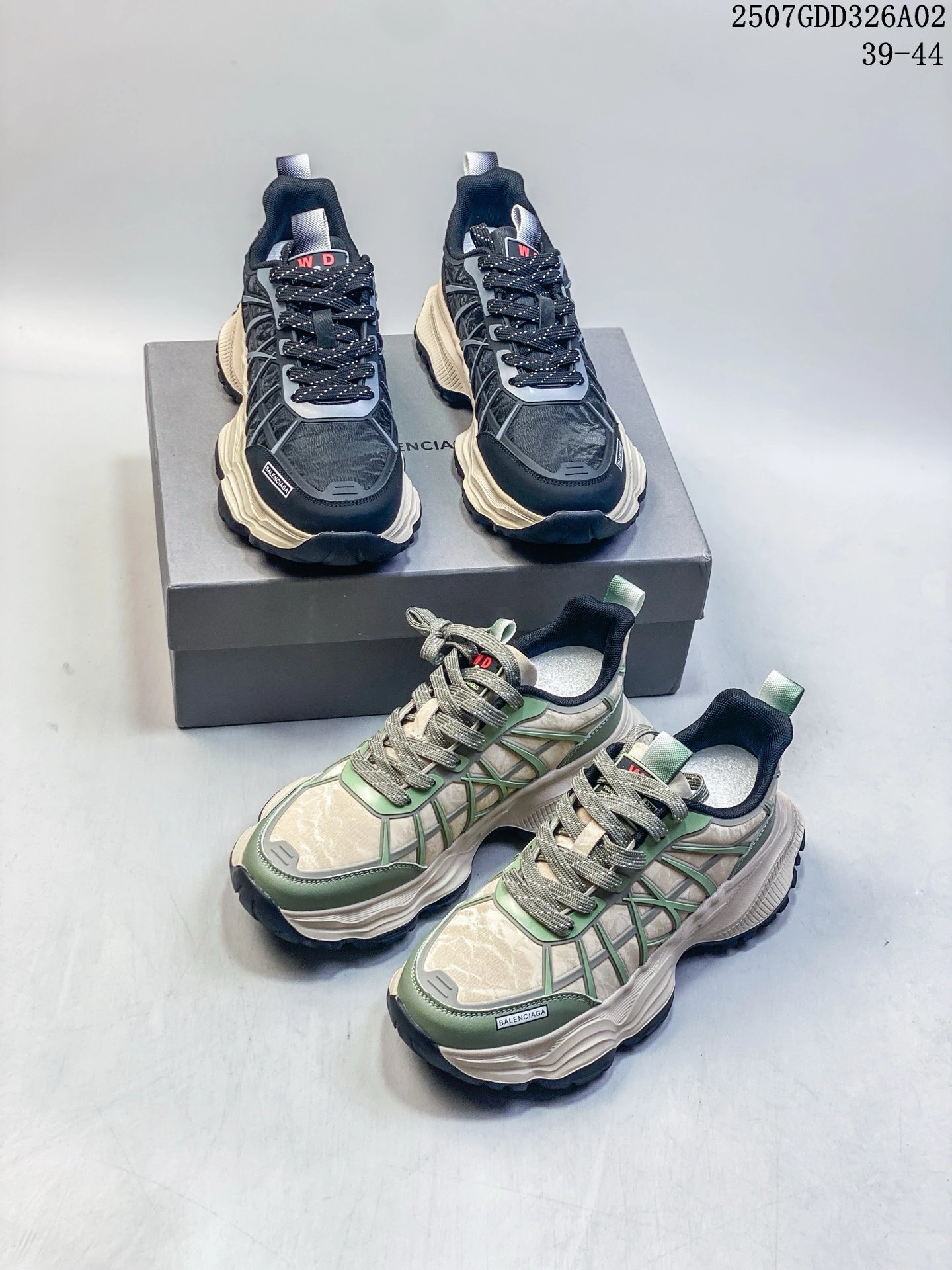 Balenciaga Men Chunky Mesh Leather Sneakers 39–44