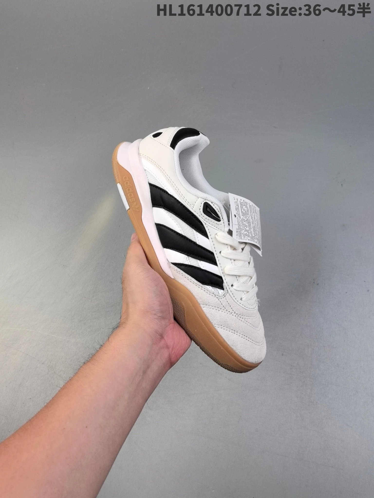 Adidas HL161400712 White Black Gum Sole Sneakers