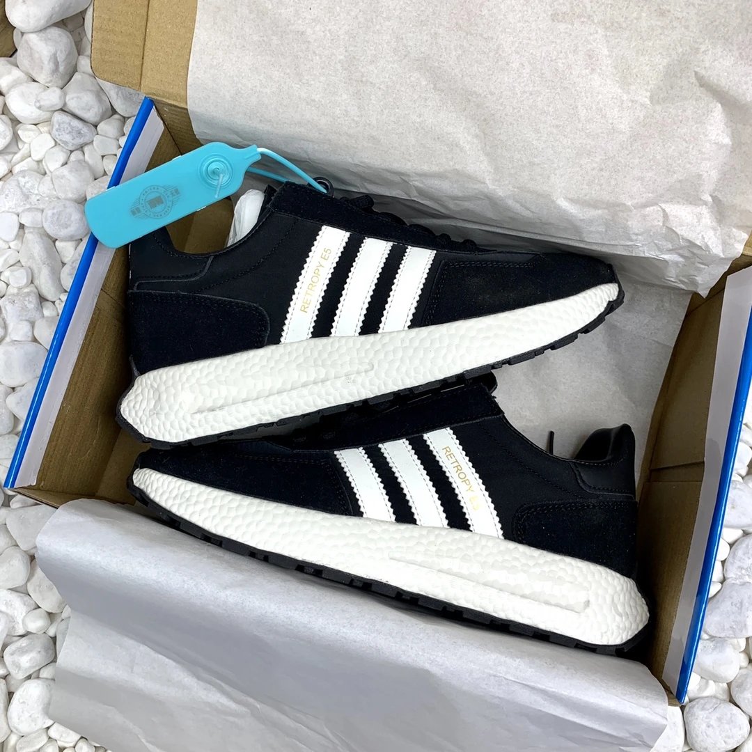 Adidas RetroPY E5 Men Sneakers Black White Boost Shoes