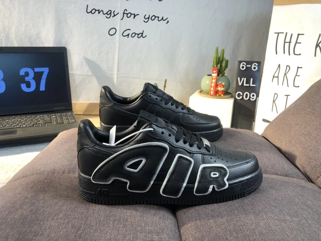 Nike Air Force 1 Black Leather Men’s Streetwear Sneakers