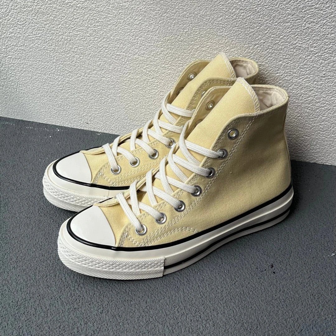 Converse Beige High Top Canvas Sneakers Unisex Shoes