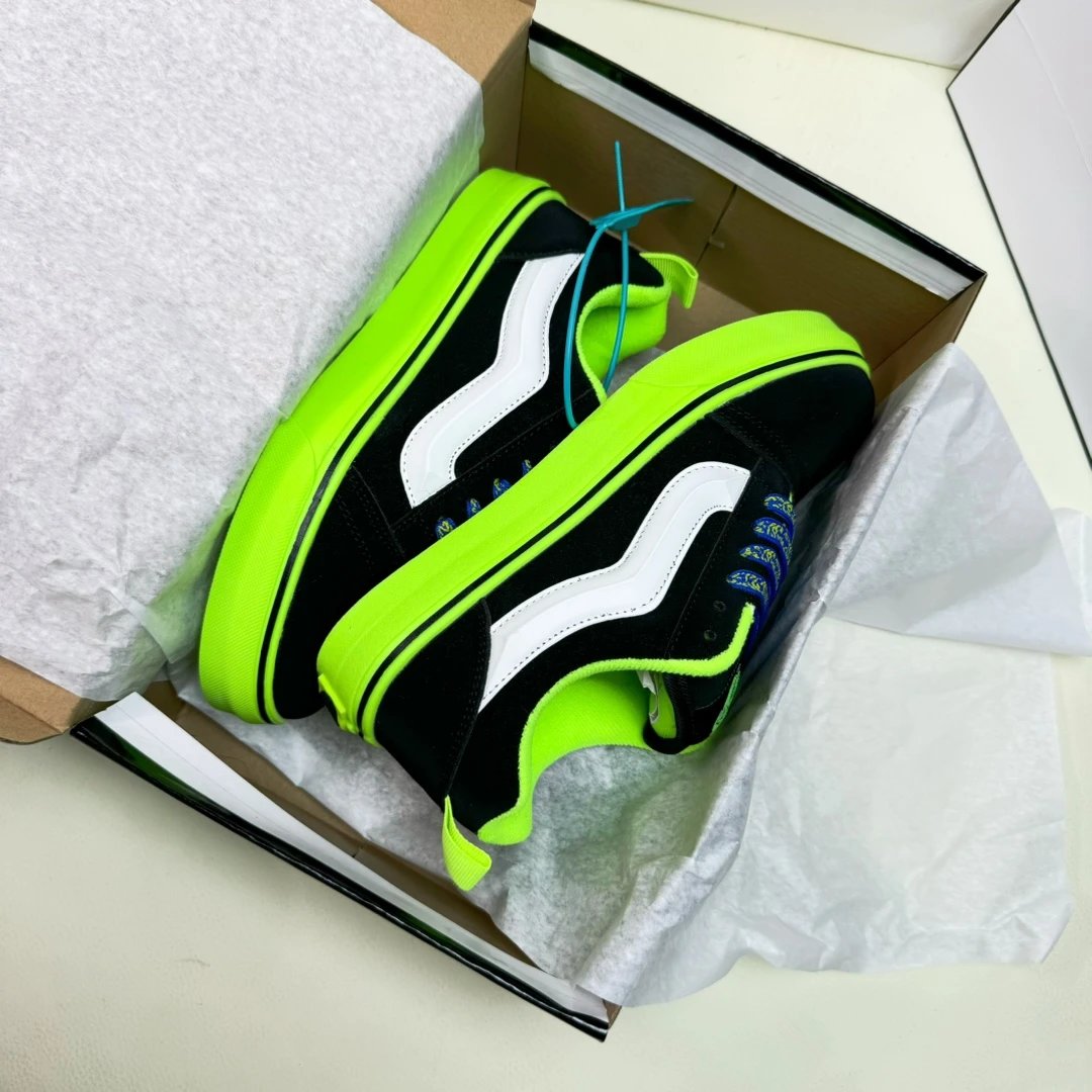 Vans Black Green Skate Shoes Men