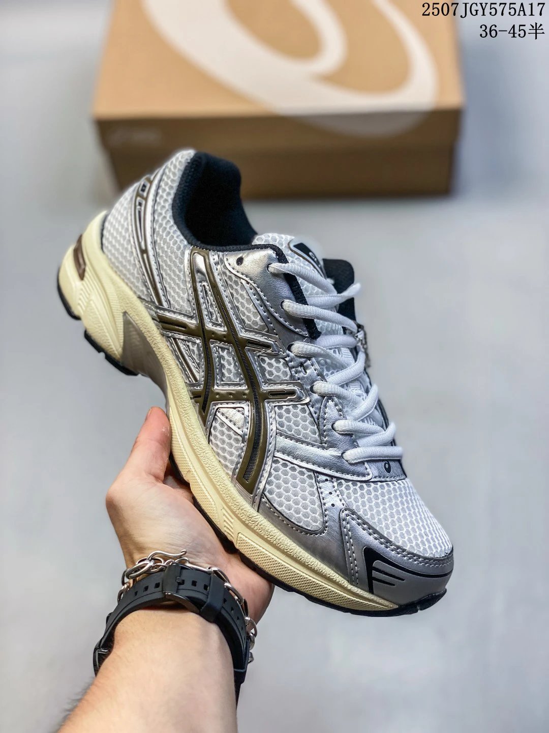 ASICS Men’s Silver Running Shoes Lightweight Breathable Trainers