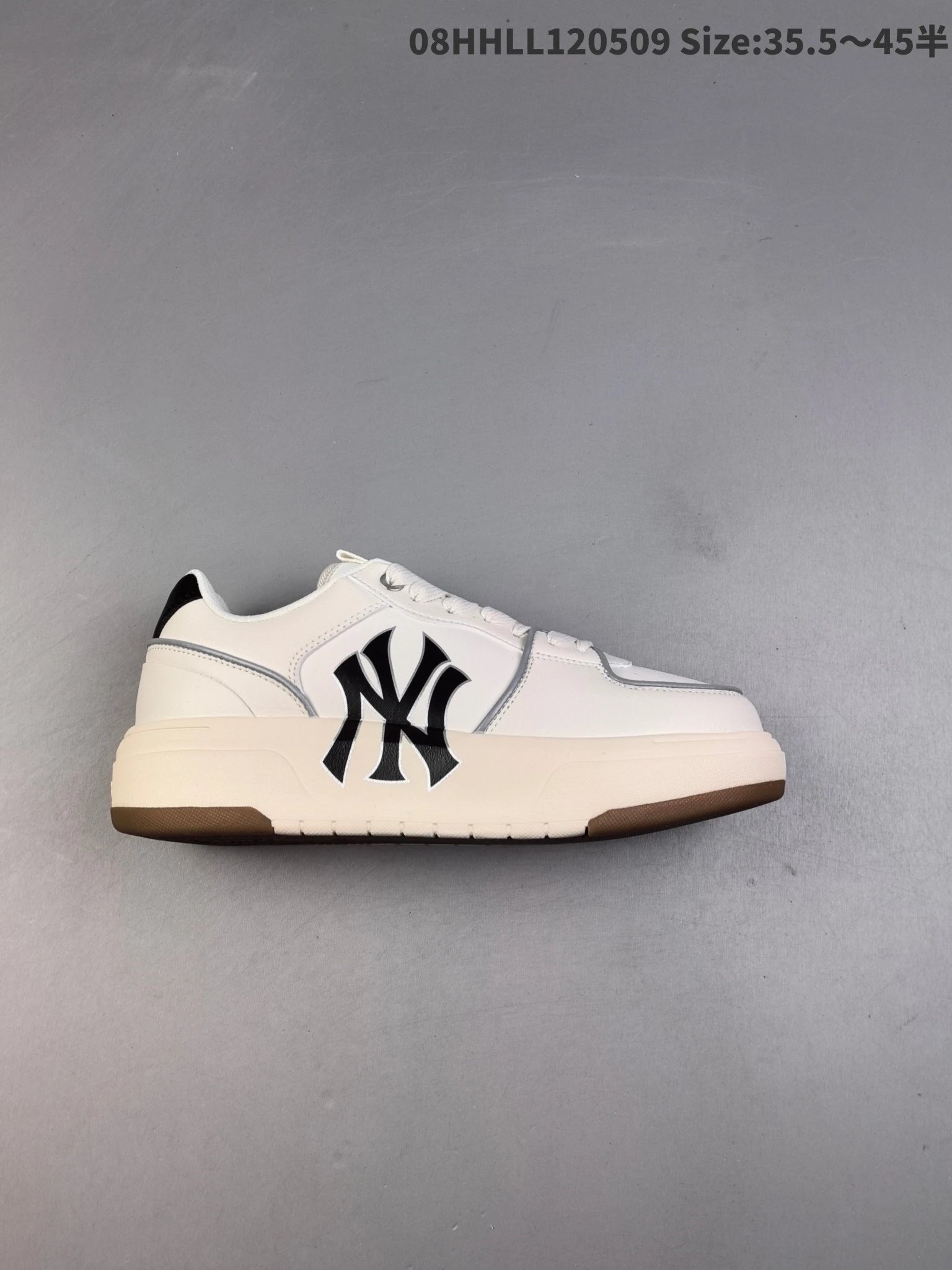 MLB Classic White Sneakers Black Logo Shoes