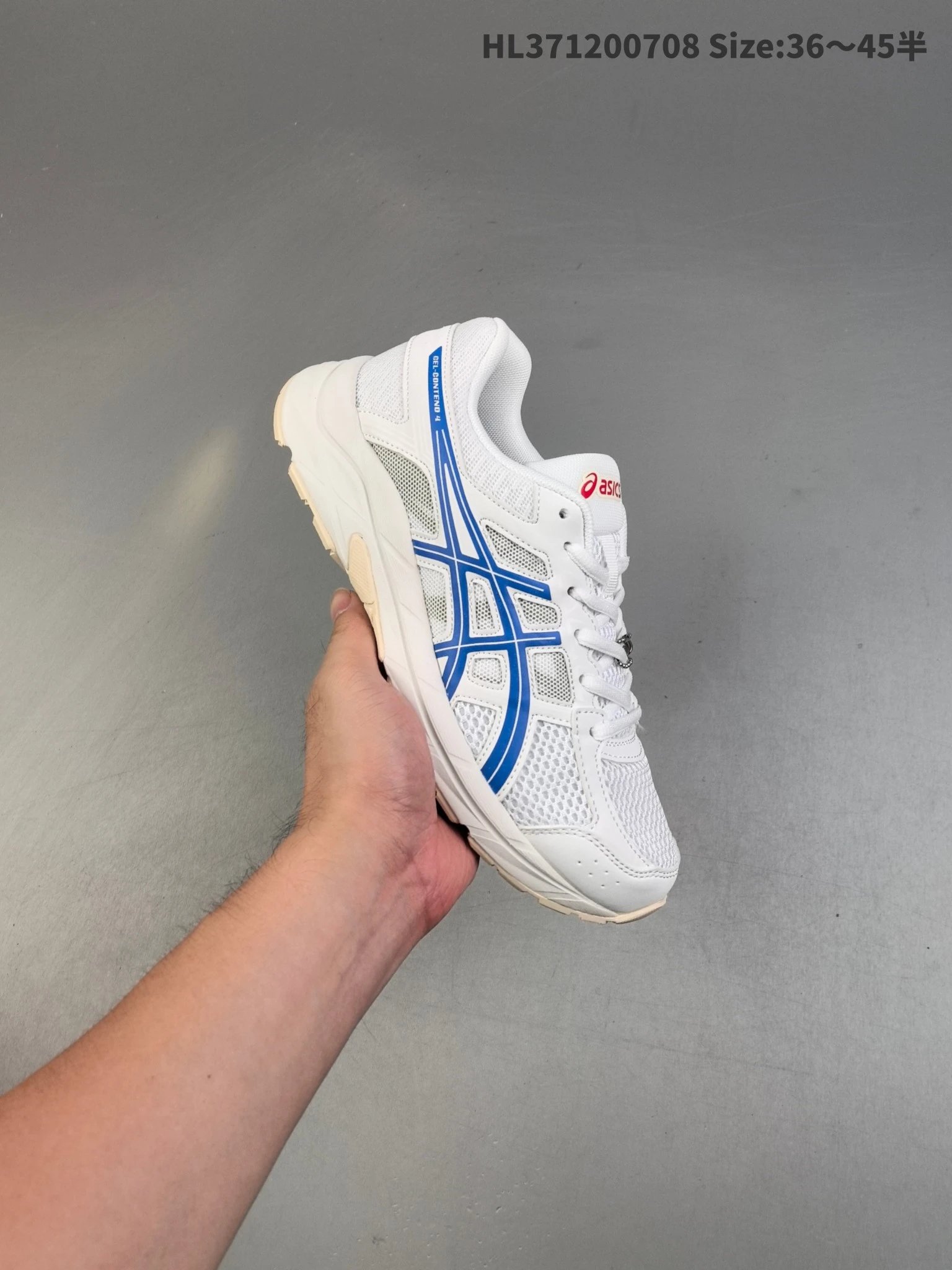 ASICS White Blue Men’s Running Shoes HL371200708