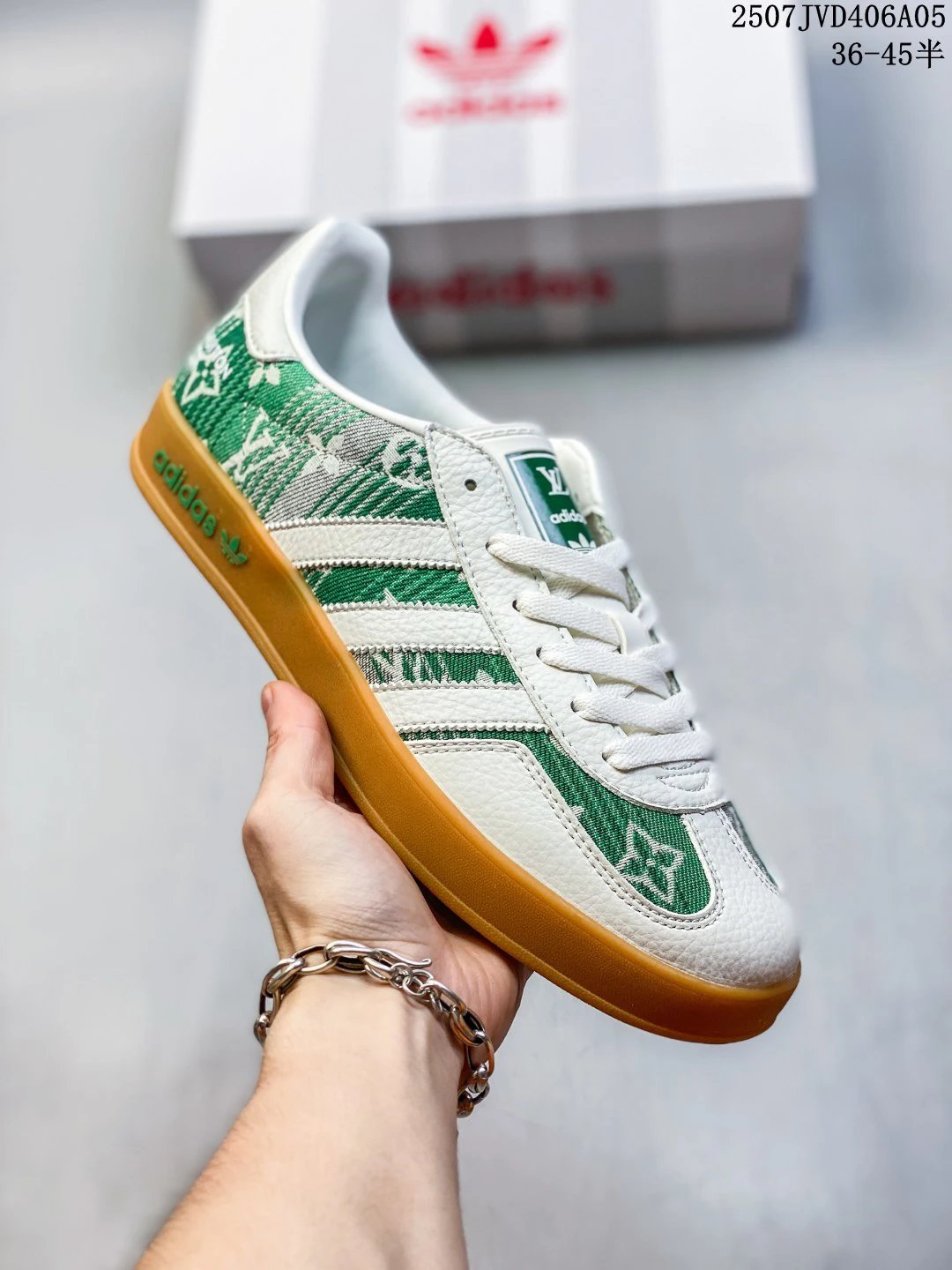 Adidas Classic Green White Retro Sneakers