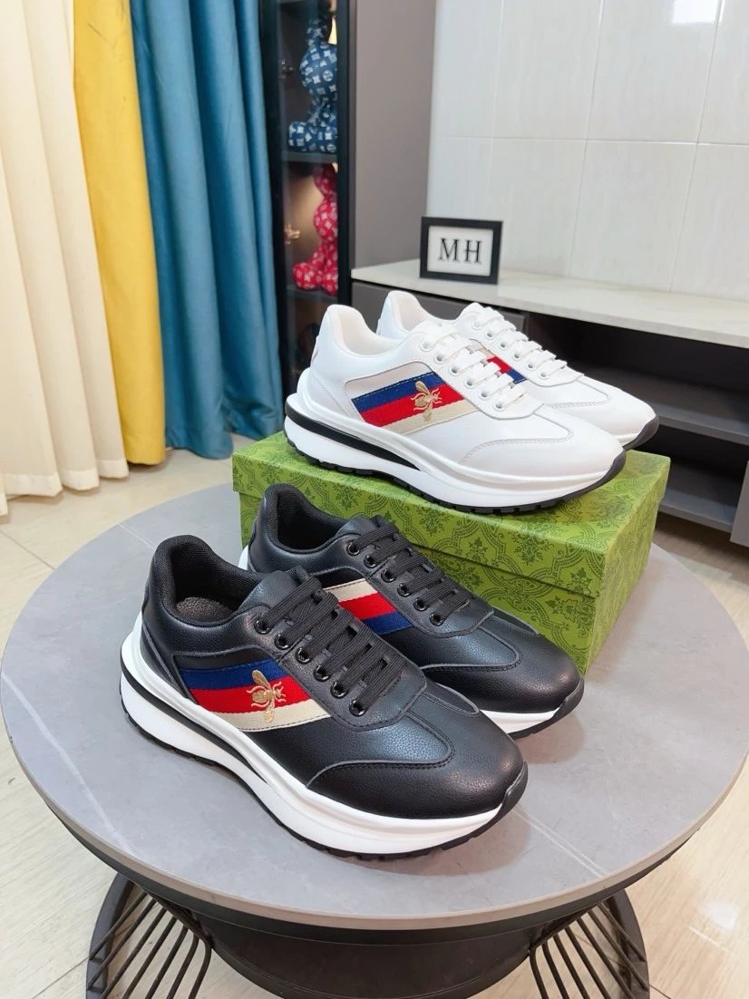 Gucci Bee Stripe Casual Sneakers for Men Women
