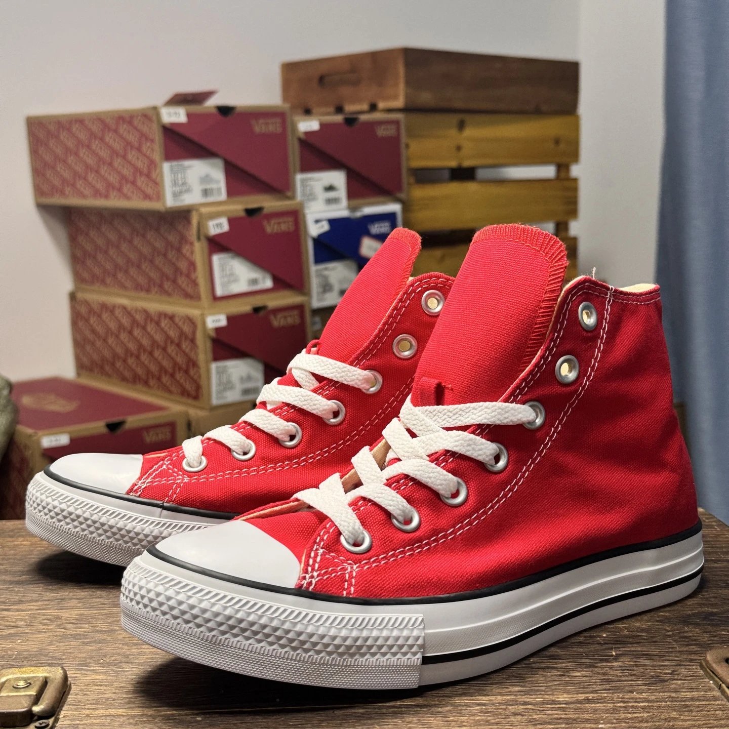 Converse Red High Top Canvas Sneakers