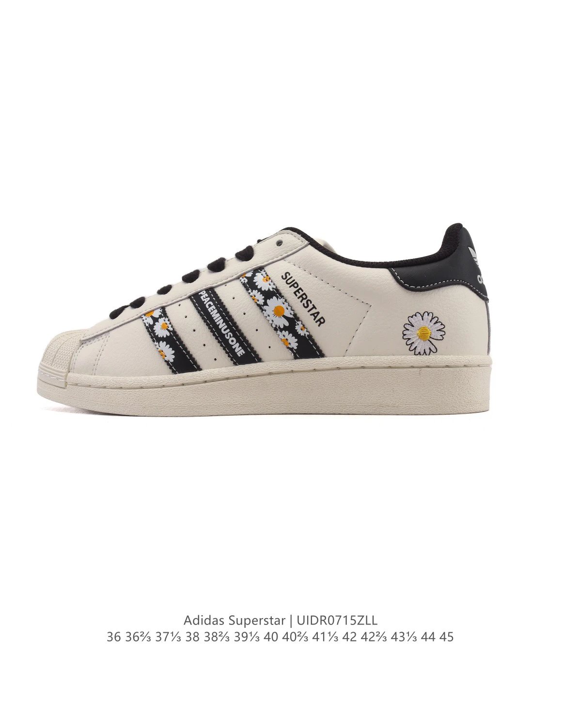 Adidas Superstar Daisy Embroidery Retro Leather Sneakers