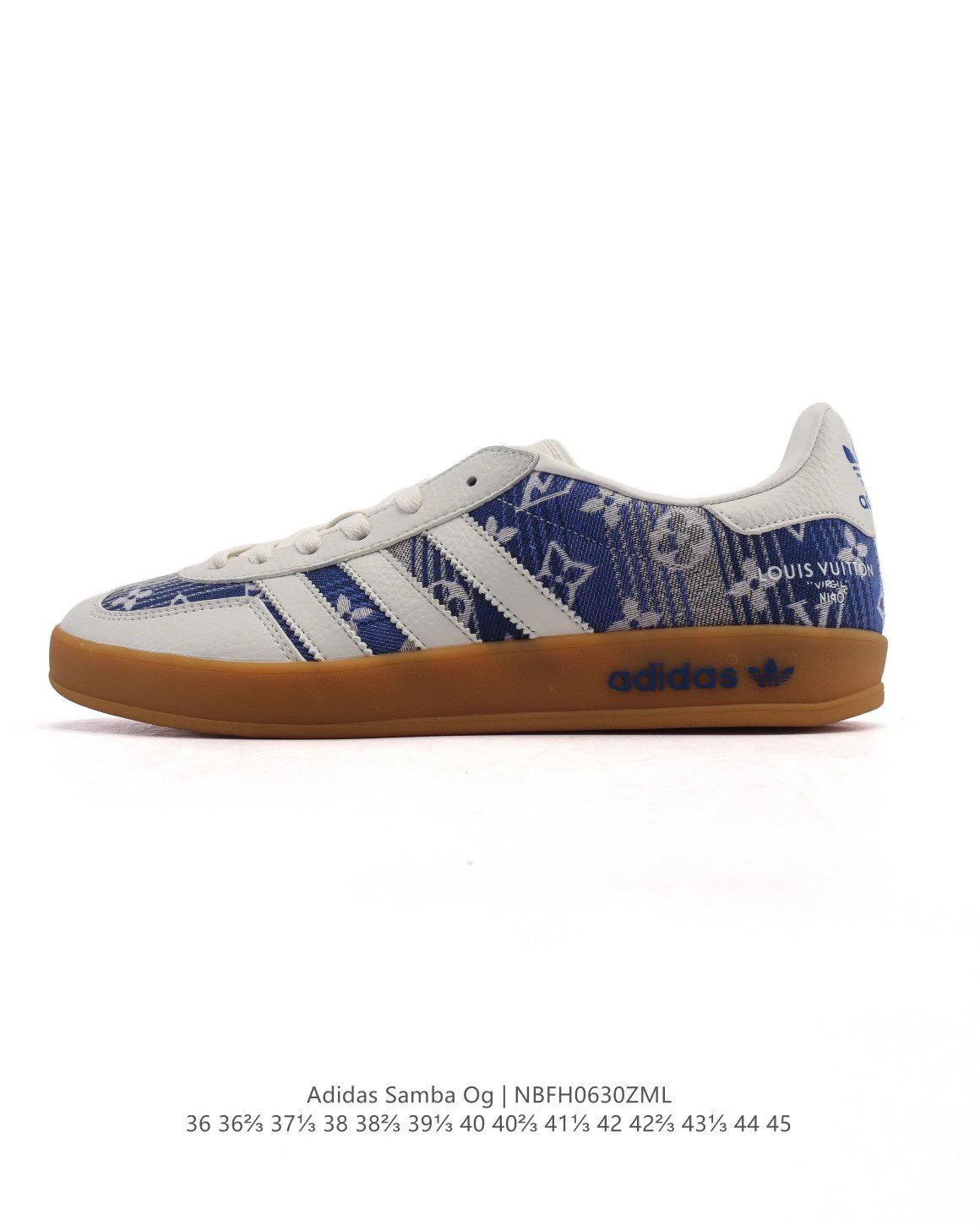 Adidas Samba OG Blue White Leather Shoes