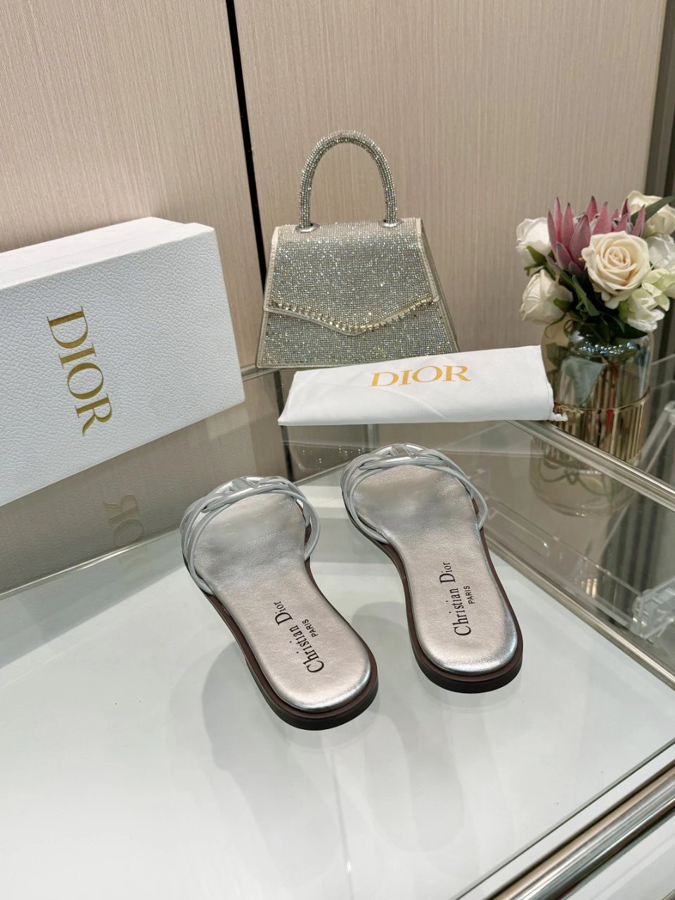 Dior Women’s Bow Slides Summer Luxury Sandals