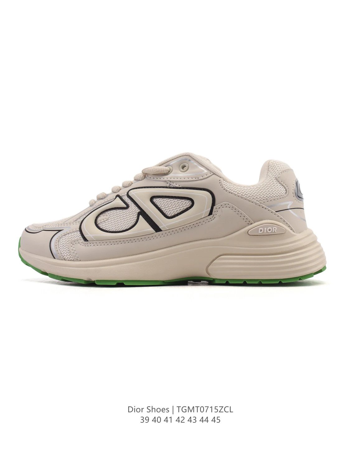 Dior Beige Mesh Sneakers TGMT0715ZCL Green Sole Shoes