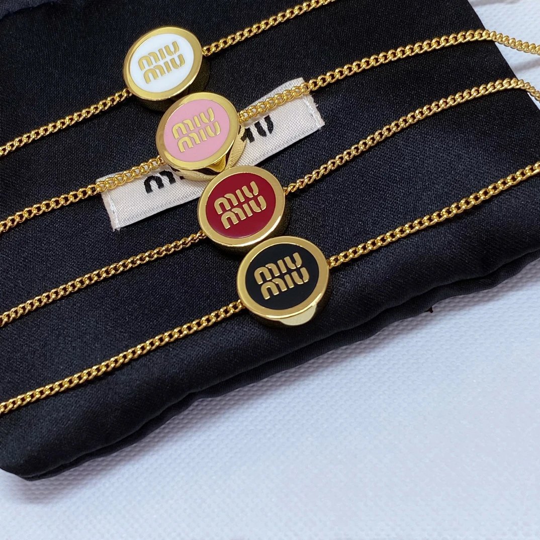 JewelryM!uM!u Gold Enamel Chain Bracelets for Women