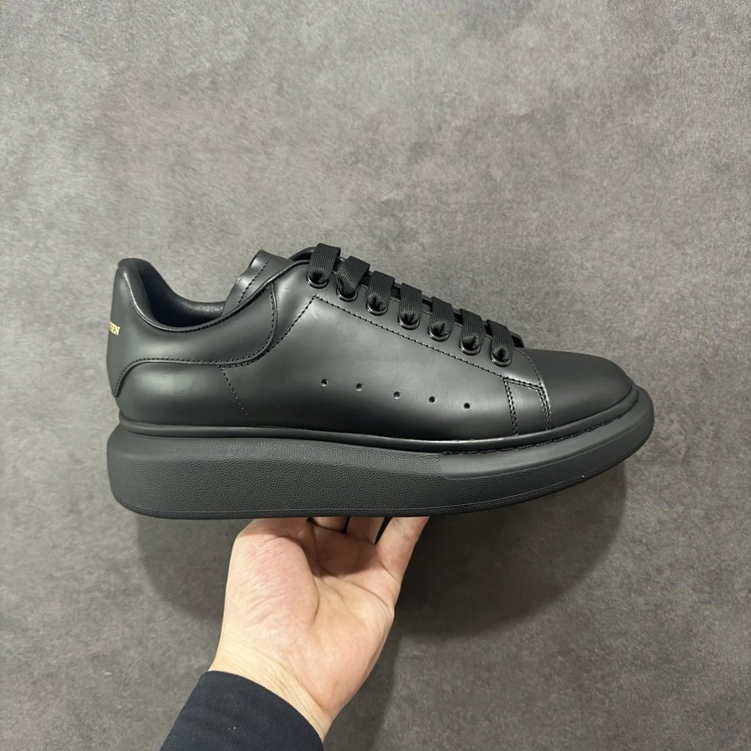 Alexander McQueen Oversized Black Leather Sneakers