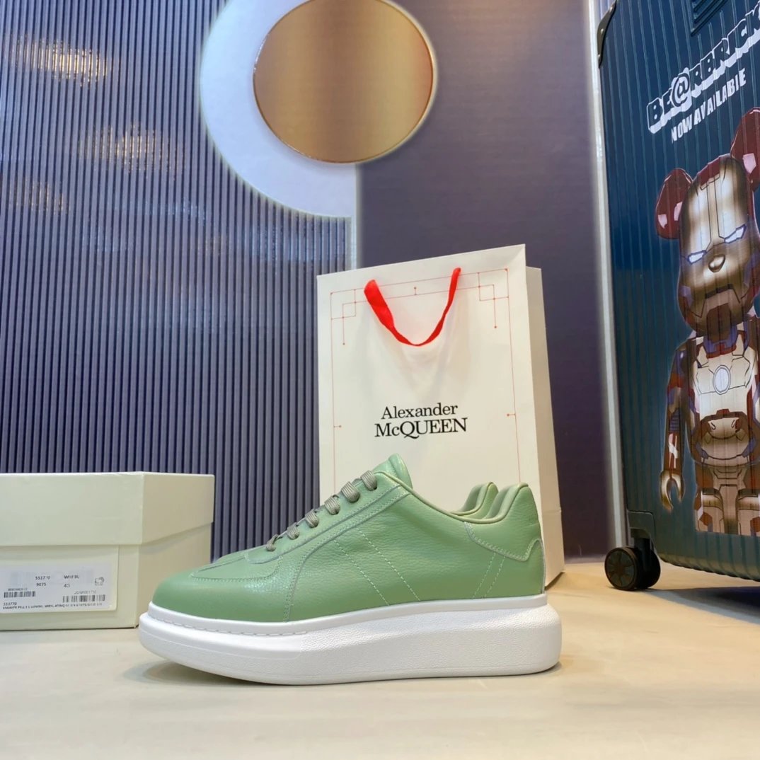 Alexander McQueen Green Leather Oversized Sole Sneakers