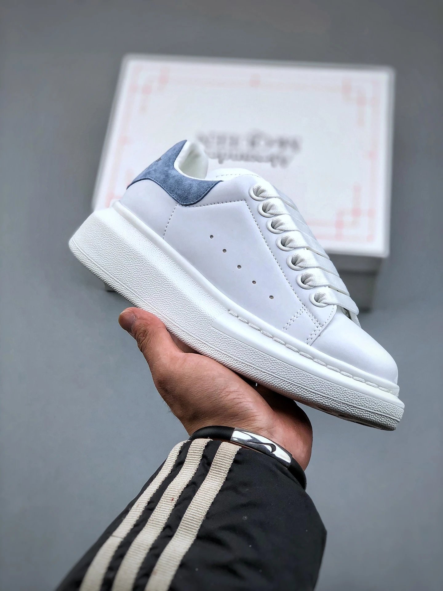 Alexander McQueen Chunky Black White Sneakers Shoes