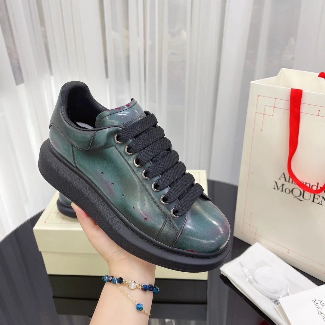 Alexander McQUEEN Green Gradient Leather Sneakers