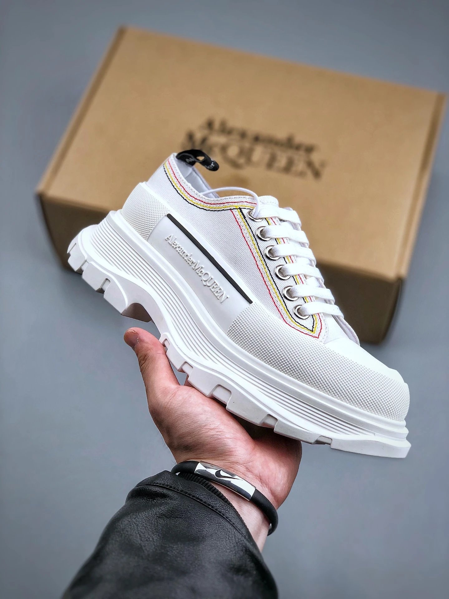 Alexander McQueen White Chunky Sneakers Fashion Shoes