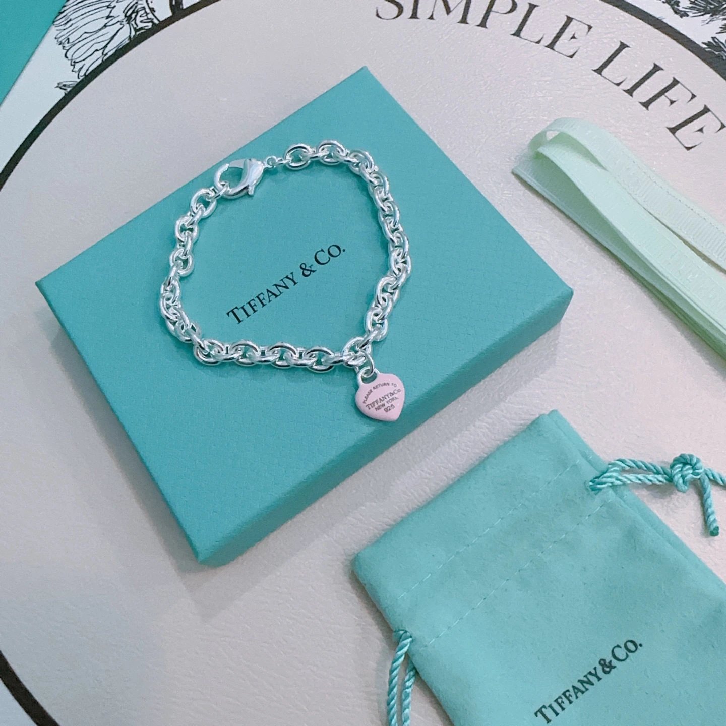 Tiffany & Co. Heart Tag Silver Charm Bracelet