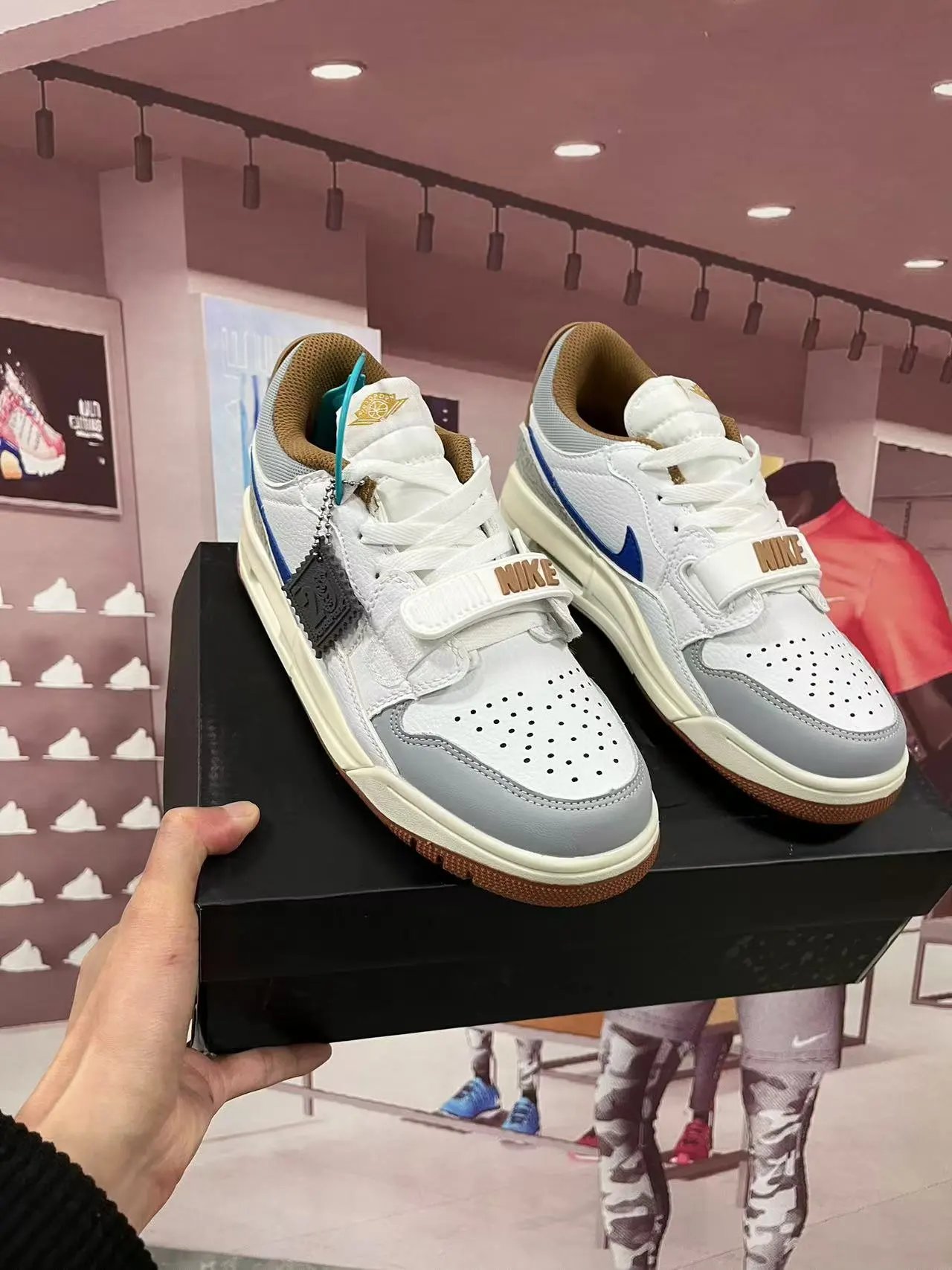 Nike Air Jordan Low White Gray Blue Sneakers