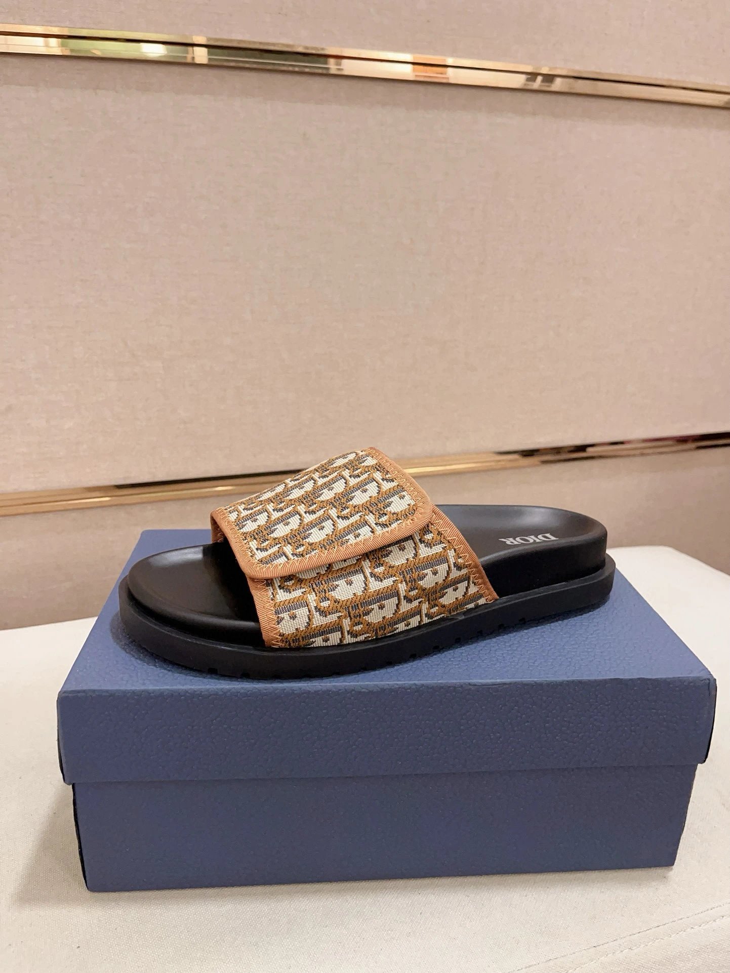 Dior Jacquard Slide Sandals Women Summer Comfort Shoes