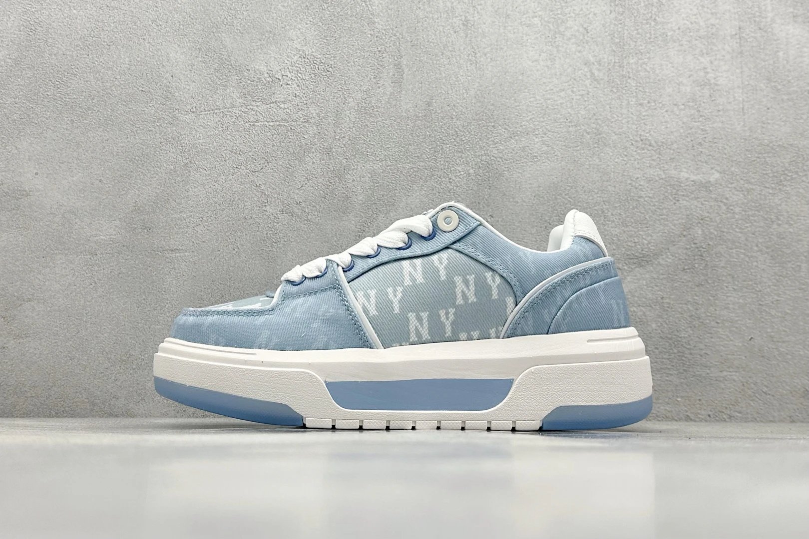 MLB Light Blue NY Thick Sole Sneakers