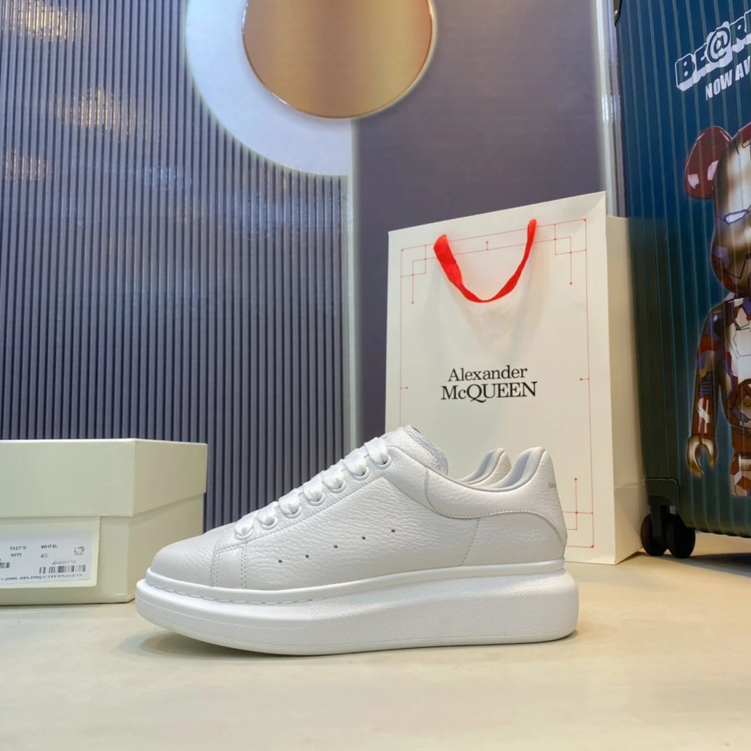 Alexander McQueen White Leather Oversized Sneakers