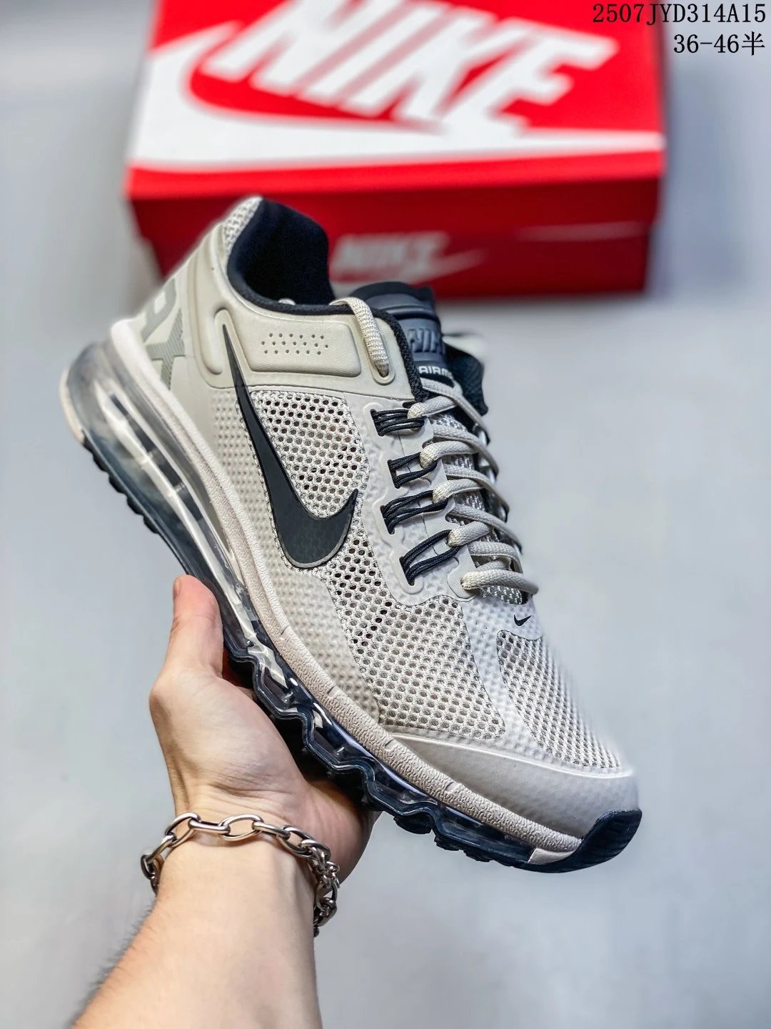 Nike Air Max Beige Mesh Running Sneakers Men