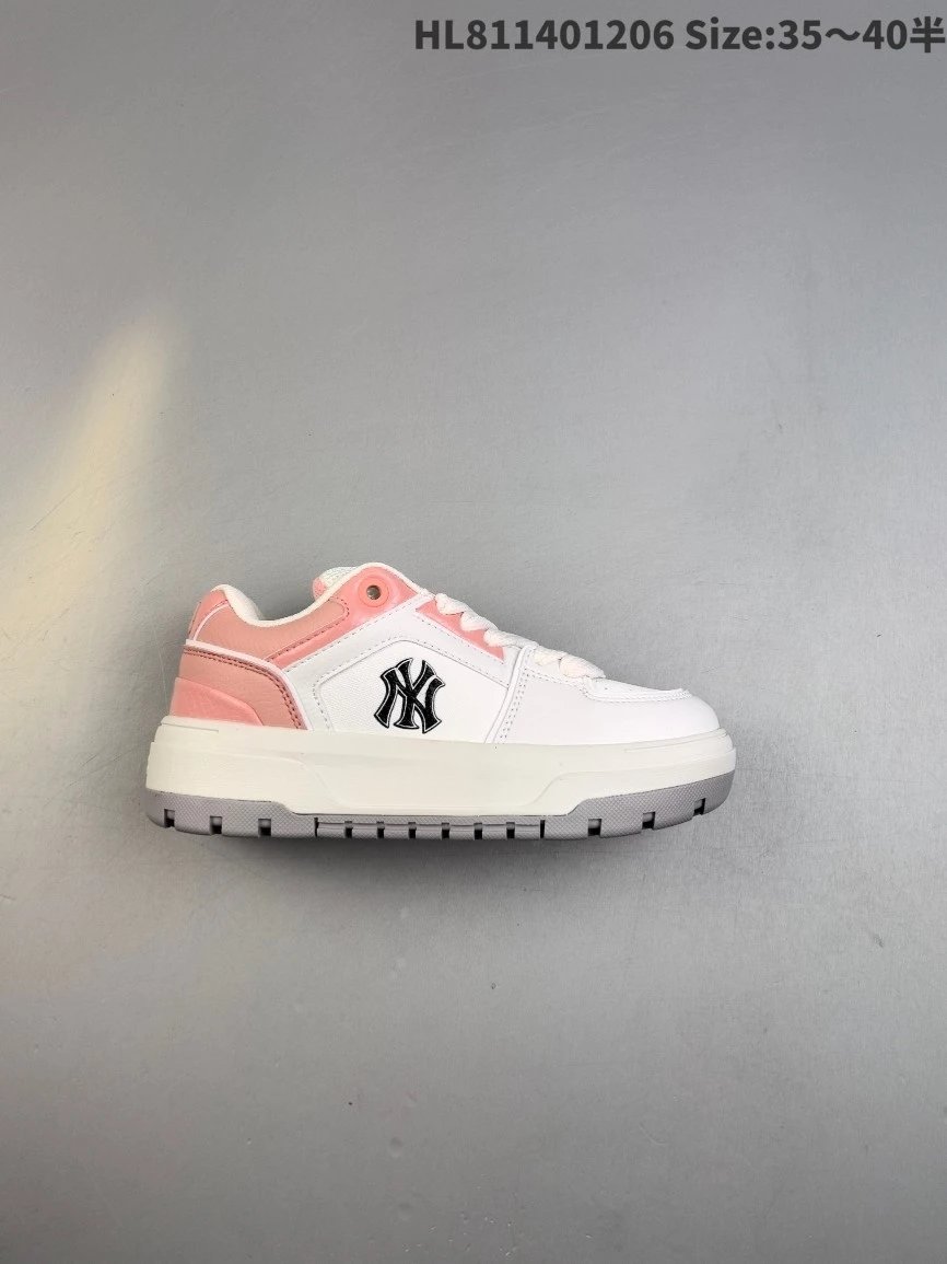 MLB HL811401206 Pink White Women Sneakers
