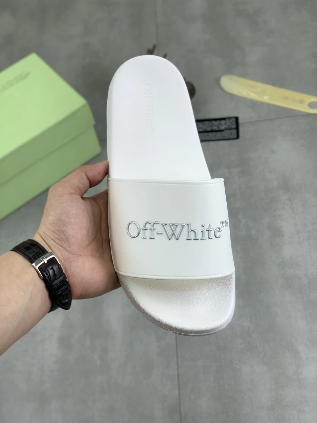 Off-White White Slides Mens Designer Sandals