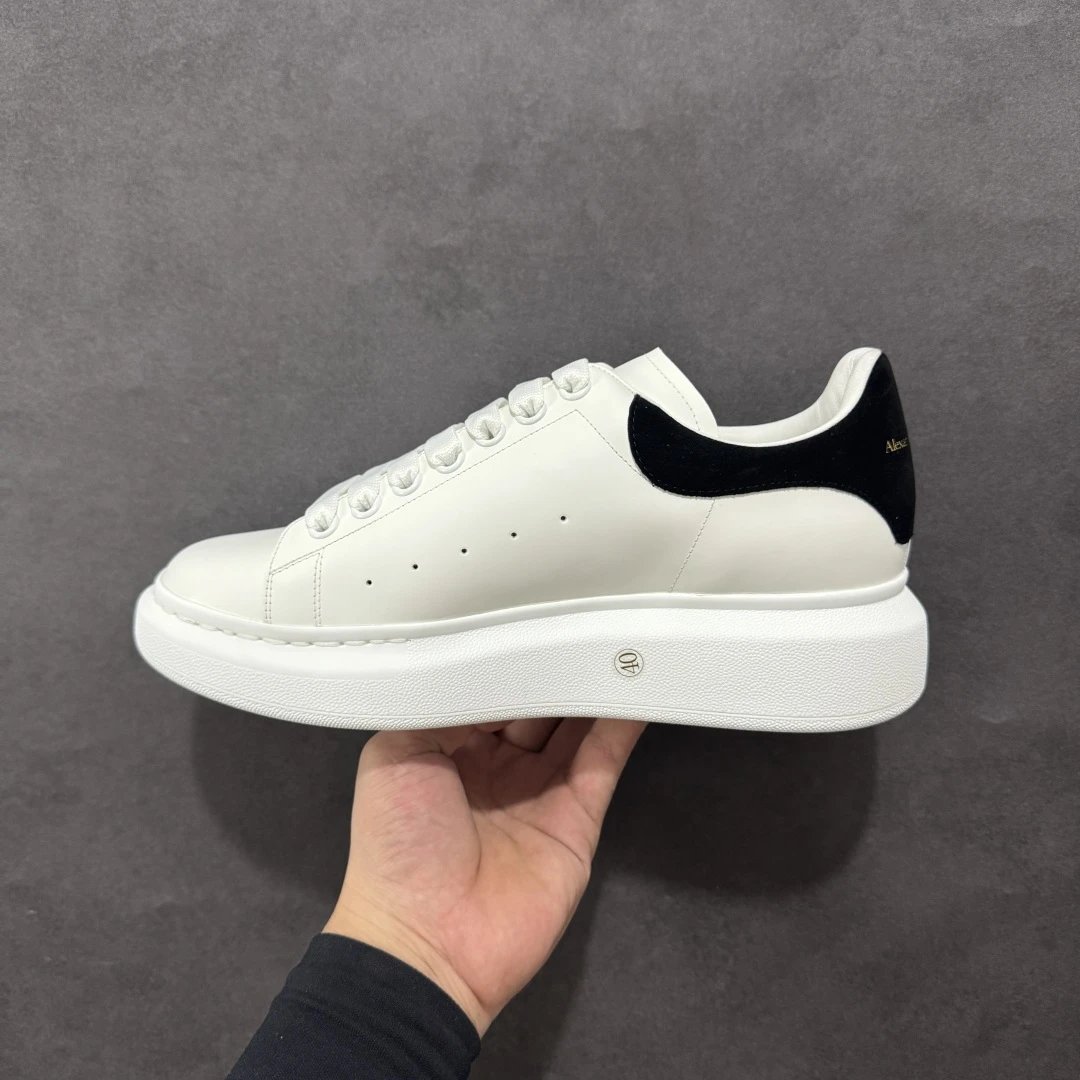 Alexander McQueen White Pink Suede Leather Sneakers