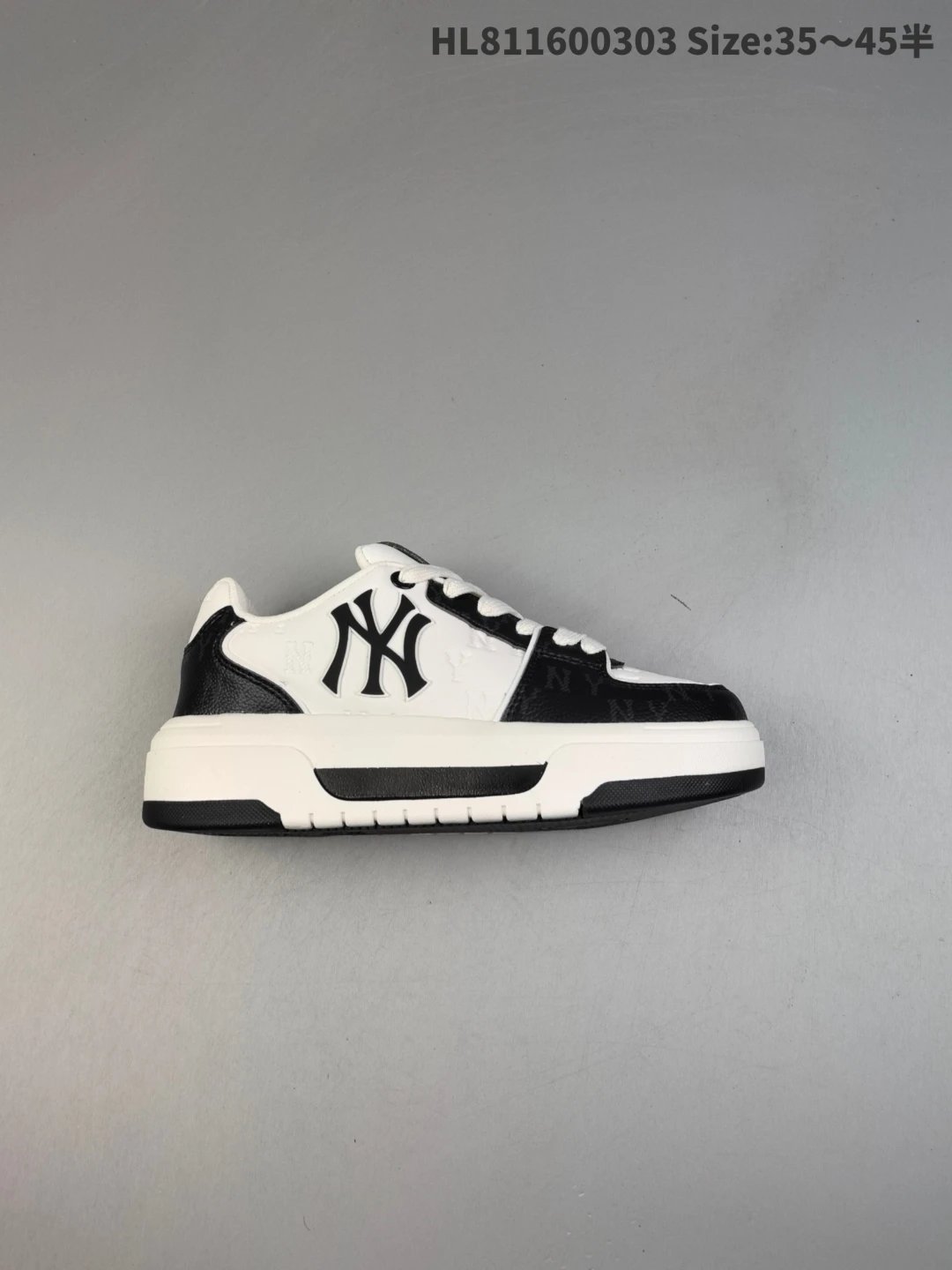 MLB NY Black White Unisex Casual Sneakers HL811600303