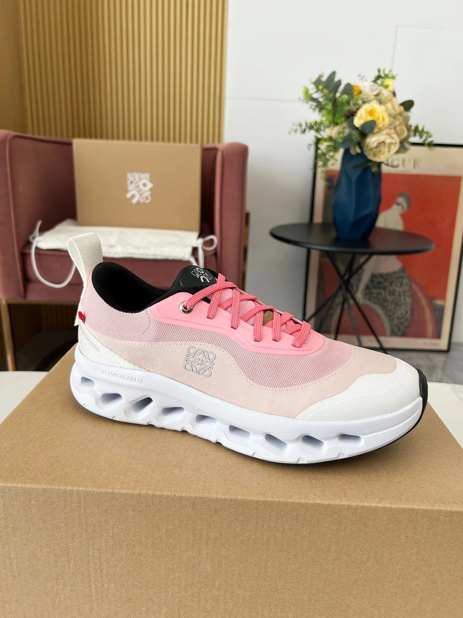 Loewe Cloudventure Pink Running Shoes Lightweight Comfort Sneakers