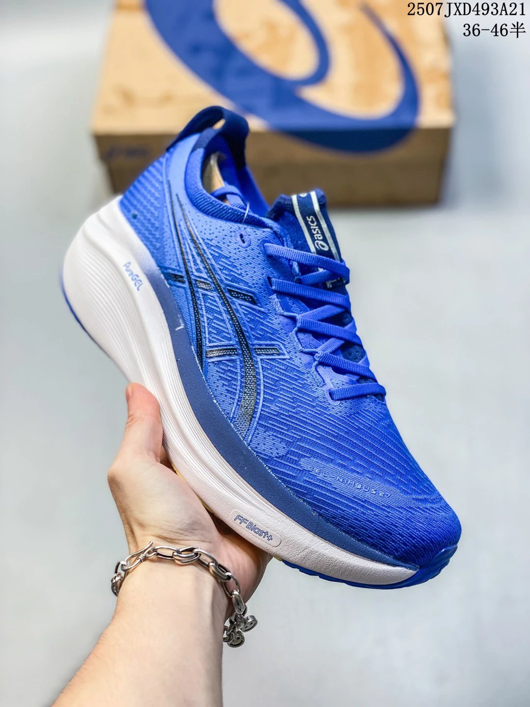 ASICS Blue Running Shoes FF Blast+ Lightweight Trainers