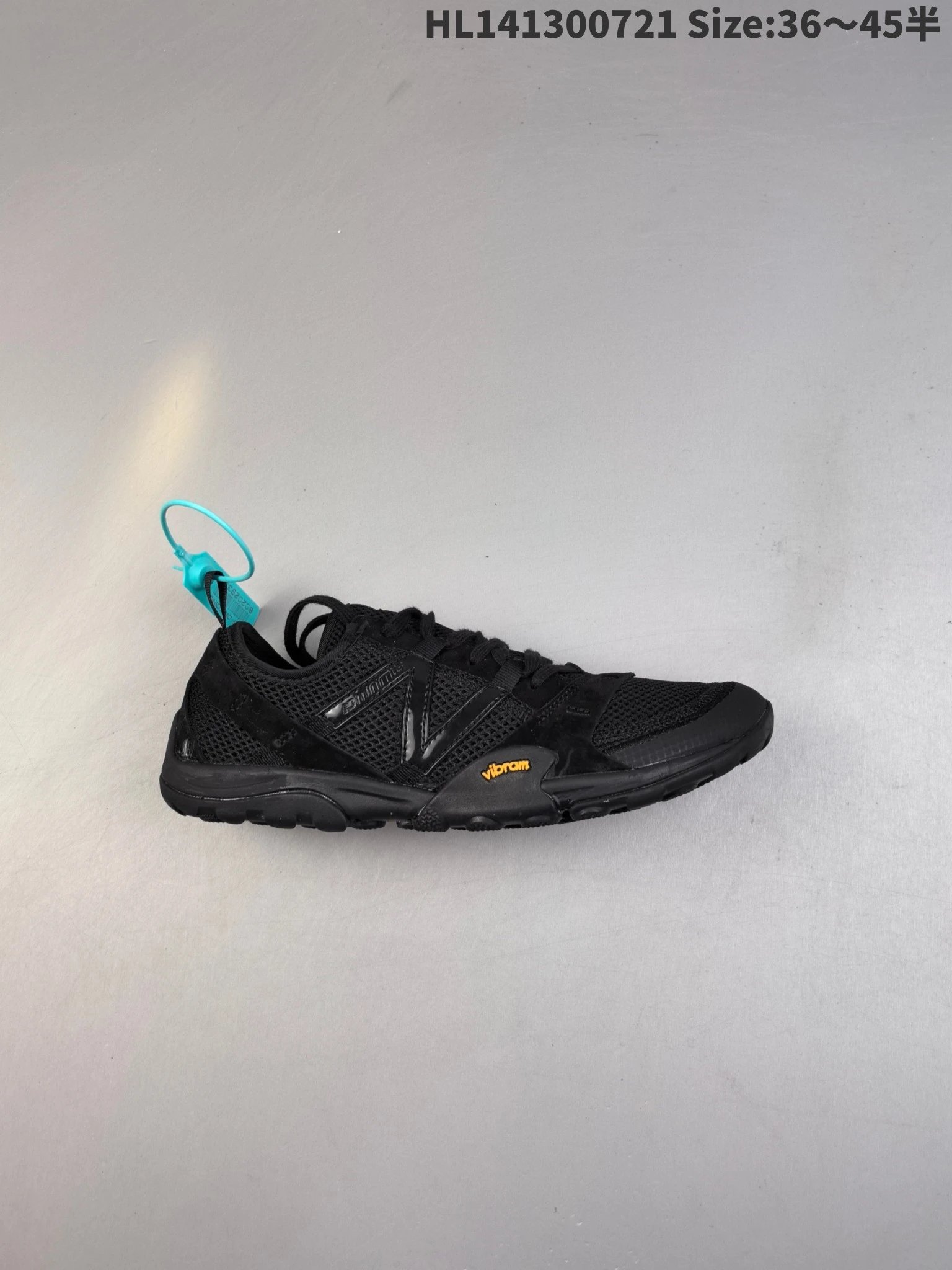 New Balance Black Mesh Running Shoes Vibram Sole