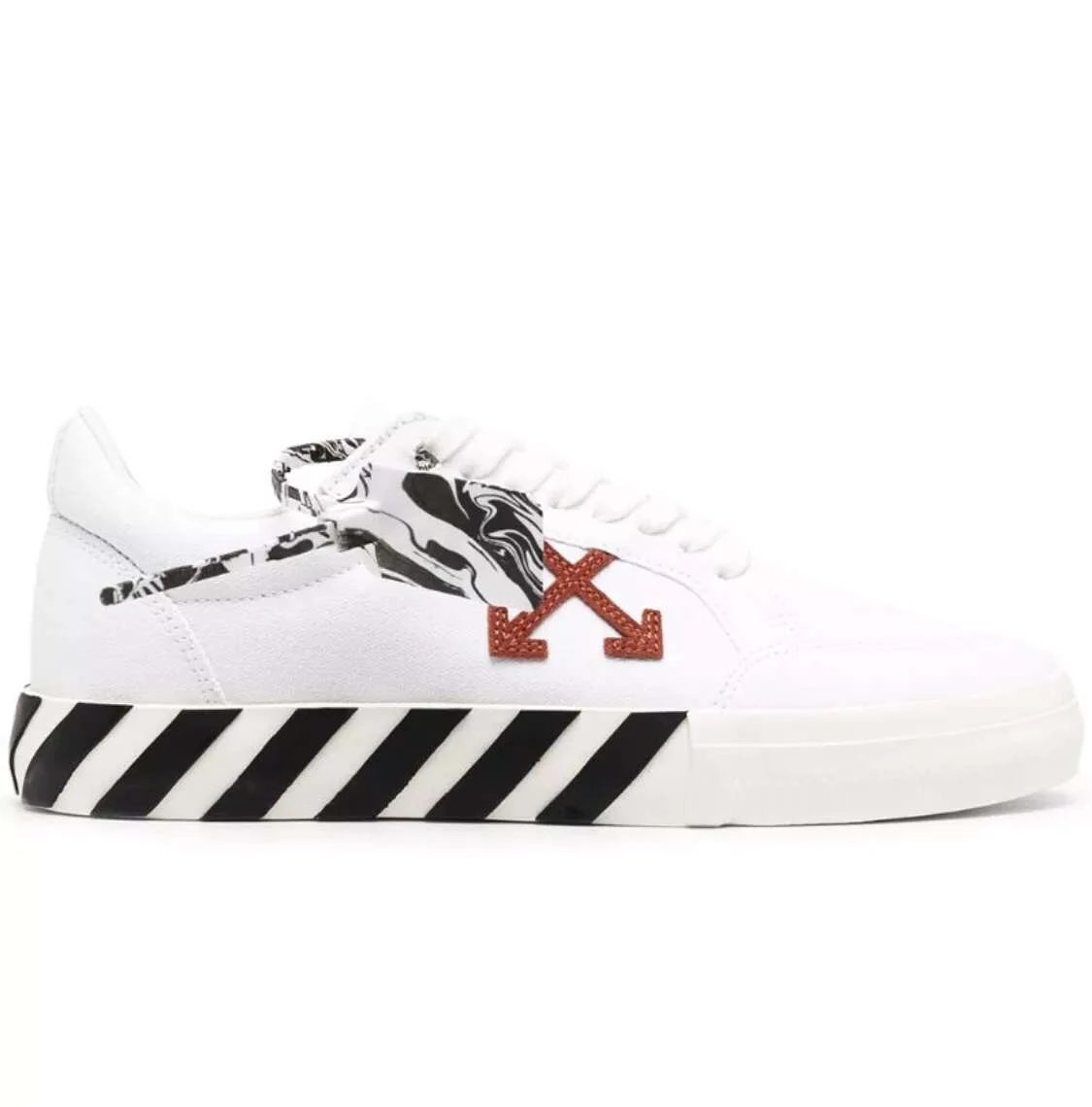 Off-White Arrow Logo Men’s Canvas Low Top Sneakers