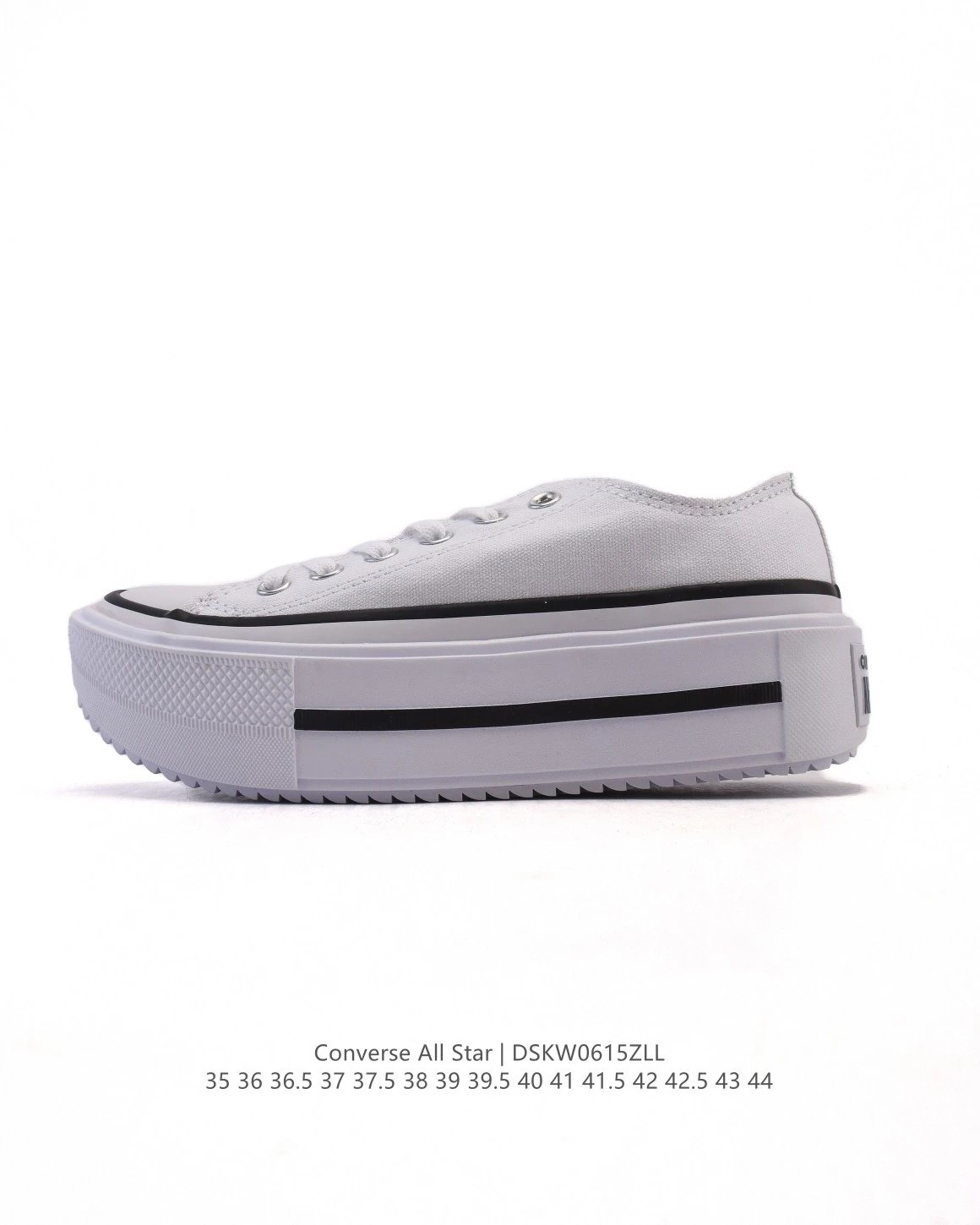 Converse All Star White Platform Canvas Sneakers