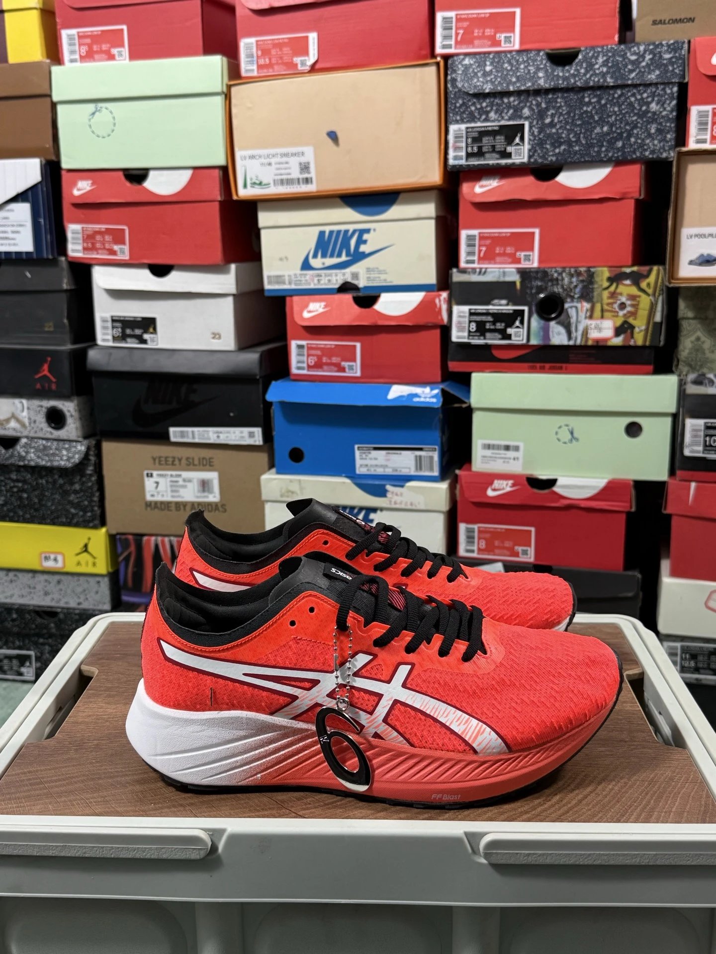 ASICS Red Running Shoes Lightweight Breathable Marathon Sneakers