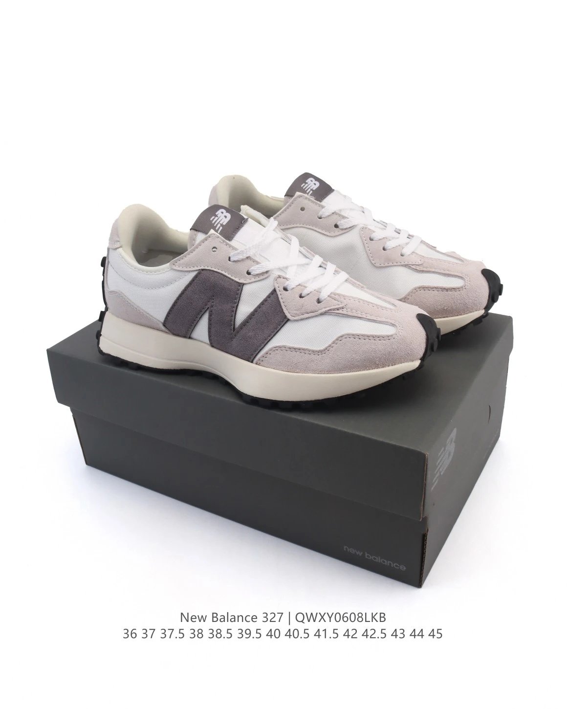 New Balance 327 Grey White Suede Mesh Running Shoes
