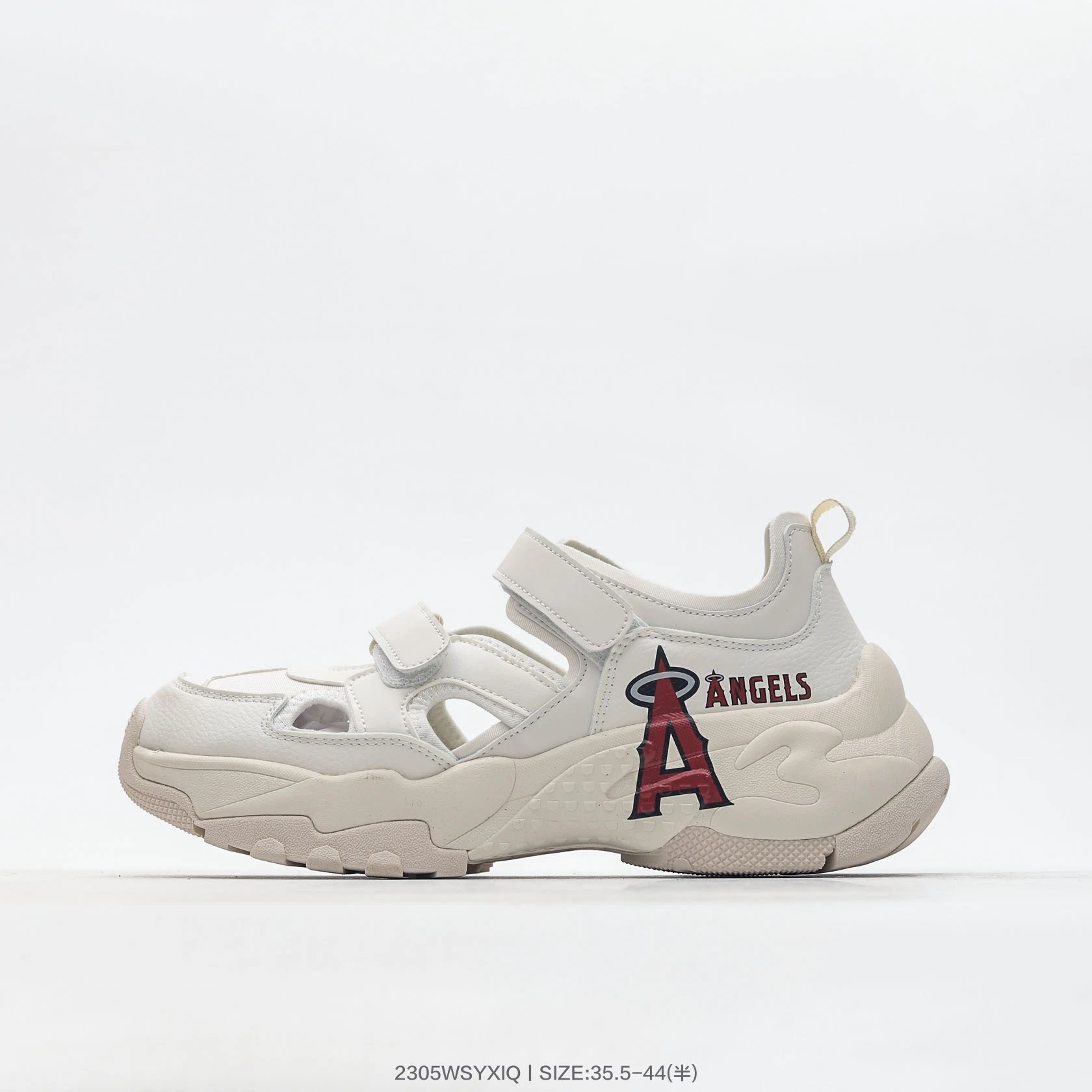 MLB Angels Sport Leather Cutout Casual Sandals 