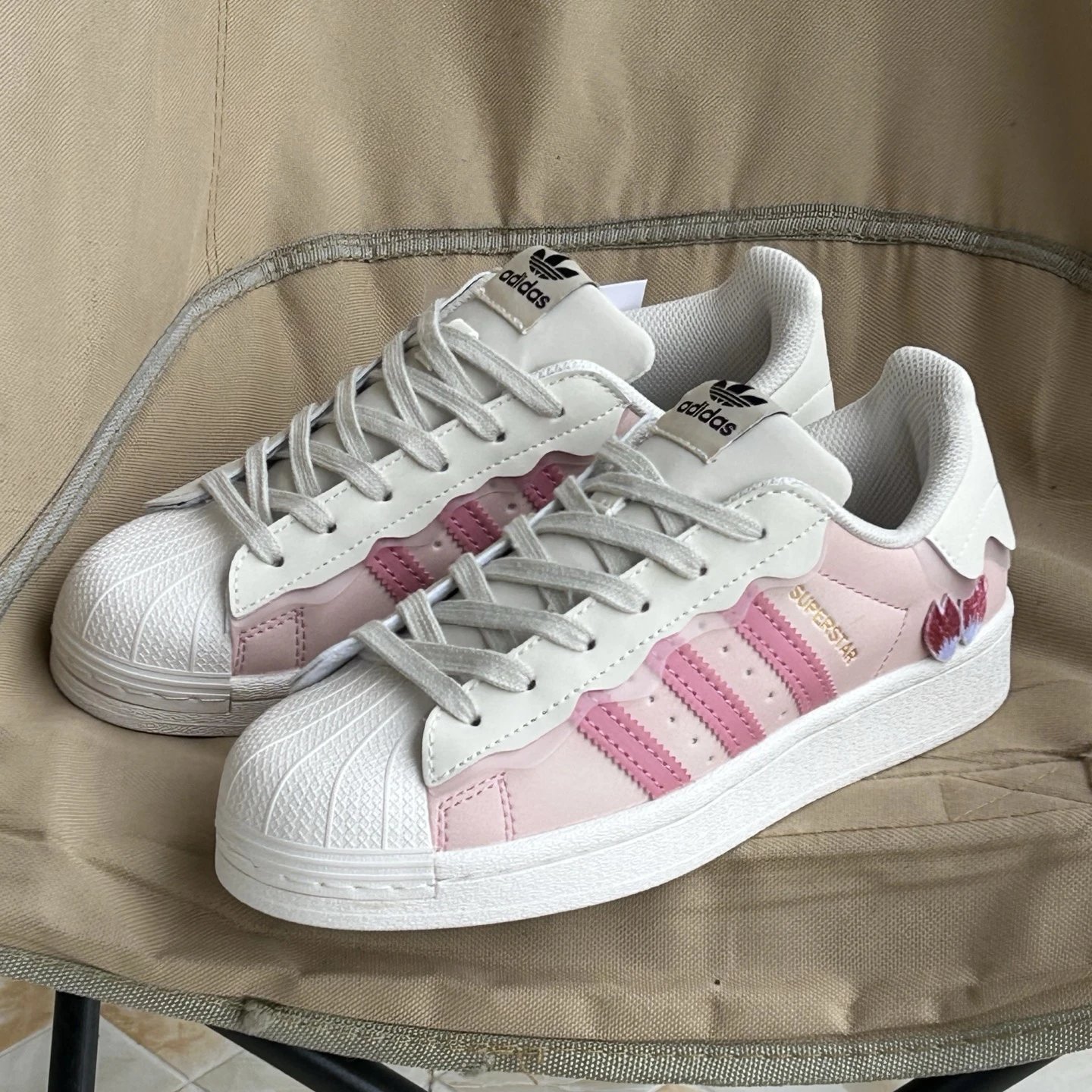 Adidas Superstar Pink White Women’s Casual Sneakers