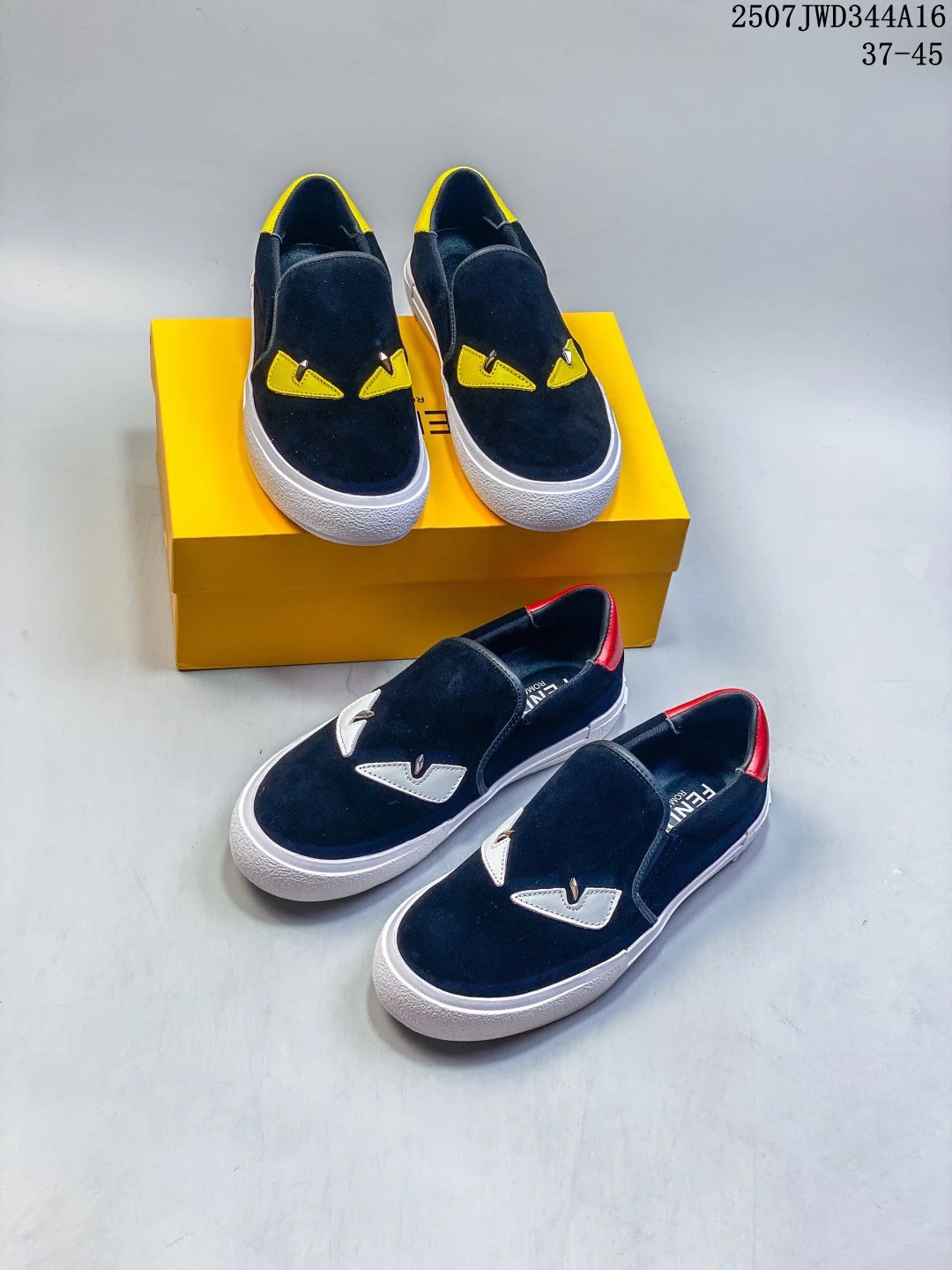 Fendi Men Suede Eye Slip-On Sneakers Casual Shoes 37-45