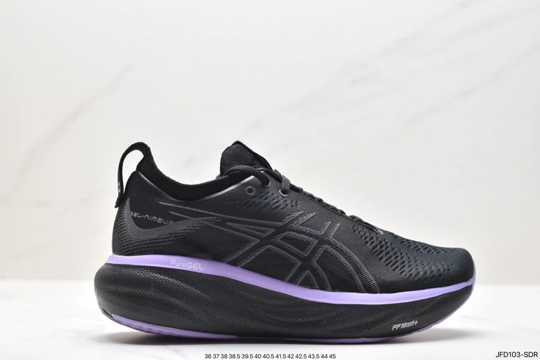ASICS Gel-Nimbus PureGEL Black Purple Running Shoes