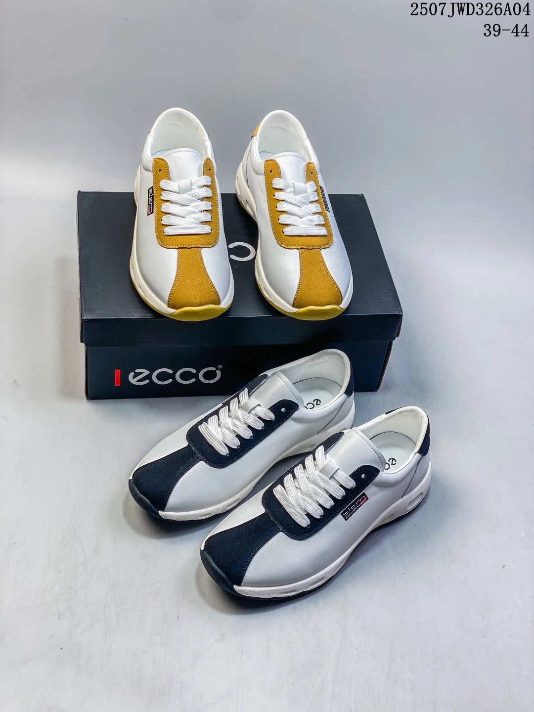 ECCO Men’s Leather Walking Sneakers Lightweight Casual Shoes 39-44