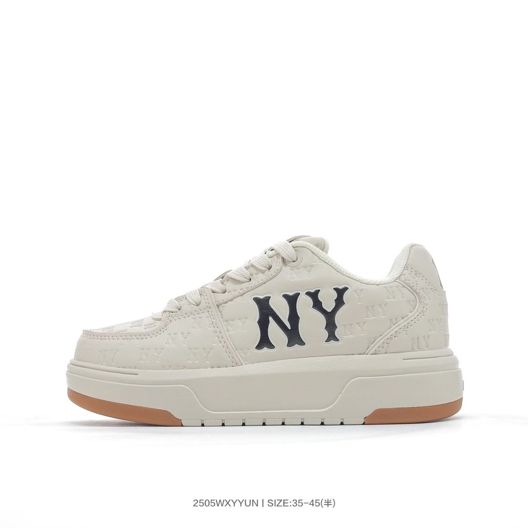 MLB NY Classic Beige Sneakers Casual Unisex Shoes 35-45